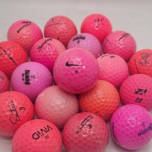 [중고] 브랜드 칼라볼 B등급 핑크 50개 로스트볼